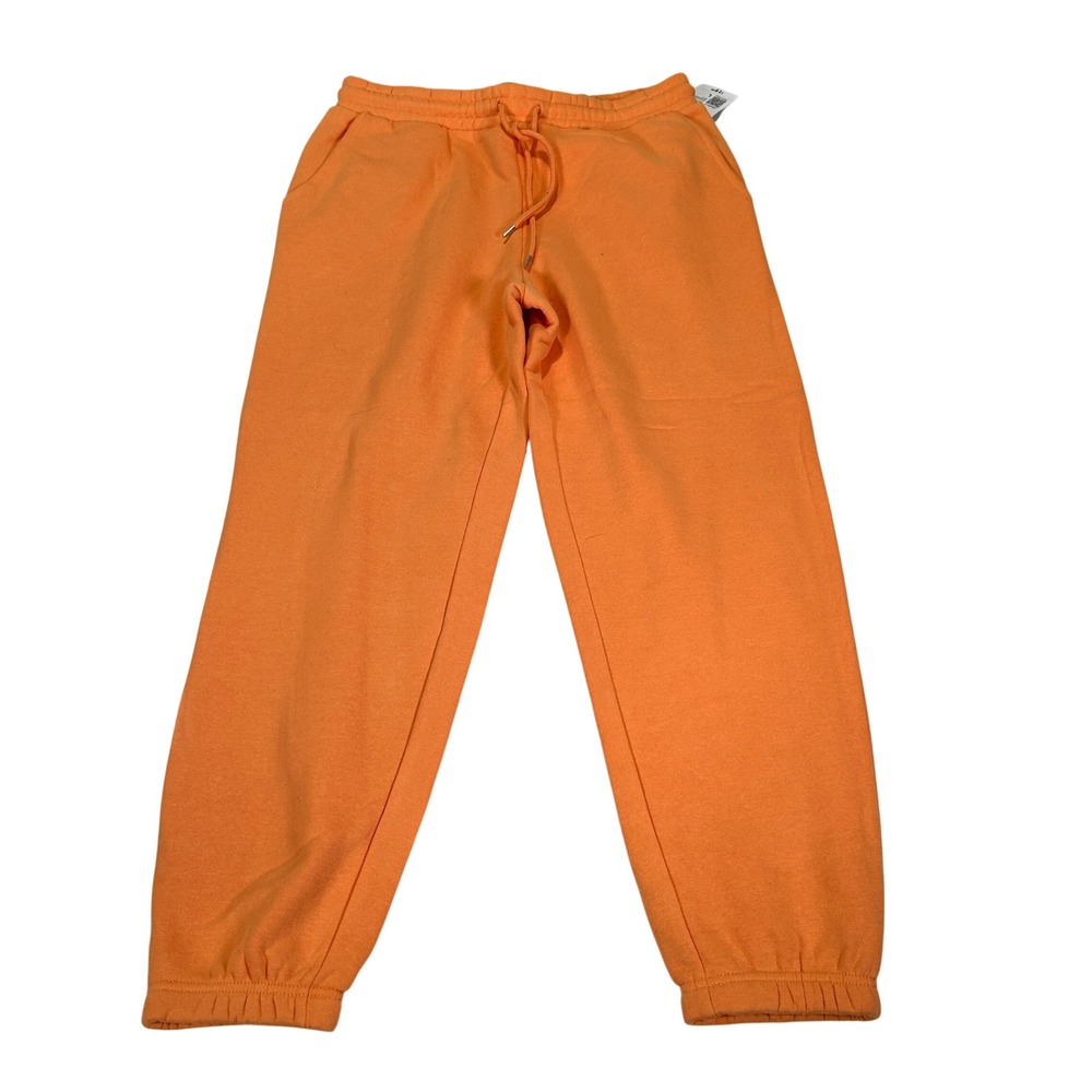 Forever 21 Island Mango Orange Fleece Athletic Jogger Sweatpants Mens Large New